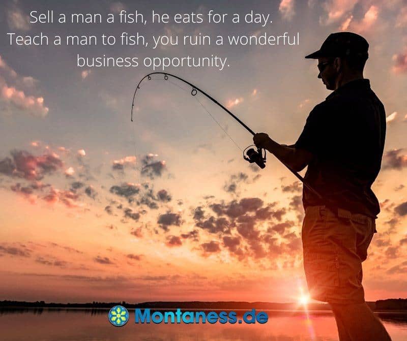 222-Sell a man a fish he eats for a day